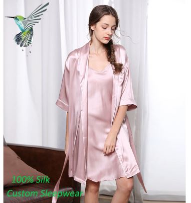 „Custom Lady Silk Robe“ šilko naktiniai marškiniai
