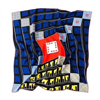 Muzikinė nata Geometrinė šilko skara