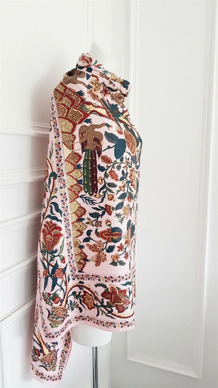12MM Silk Twill Double-side Printing Square Scarf